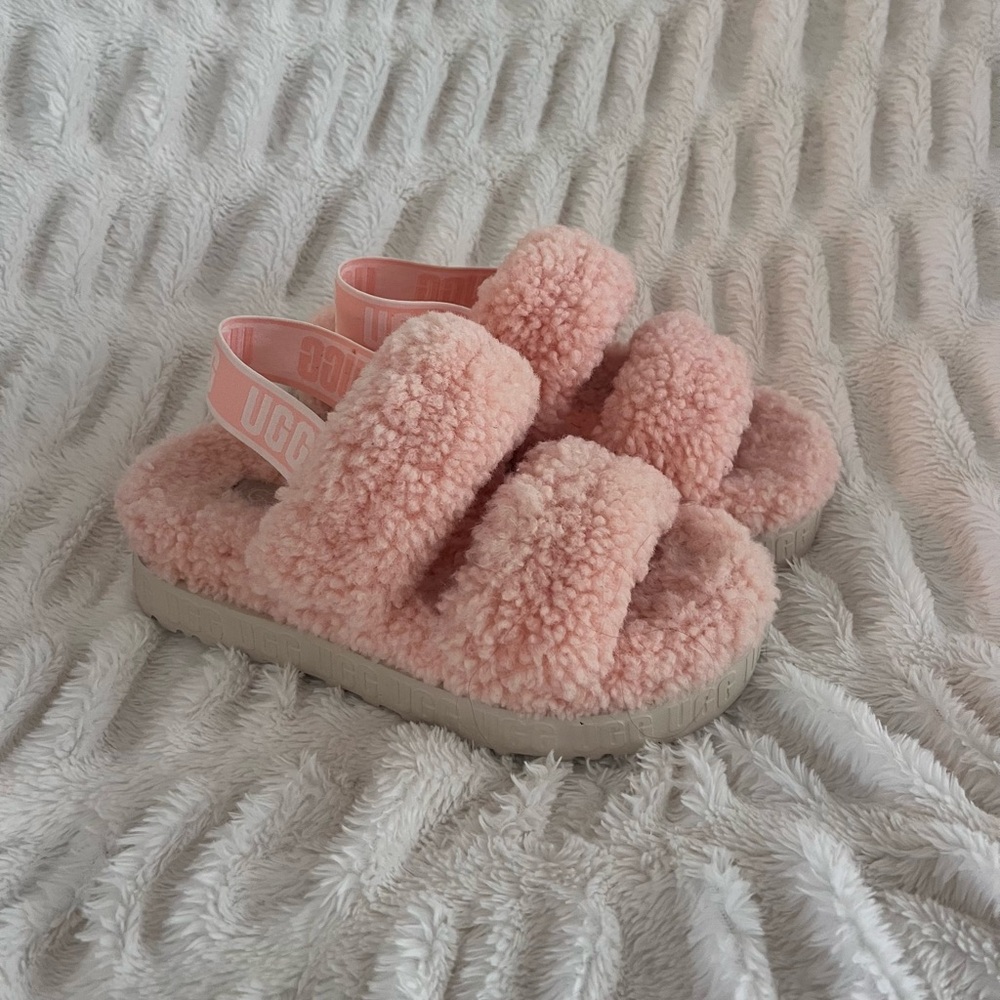 Ugg Light Pink Platform Slippers - image 1
